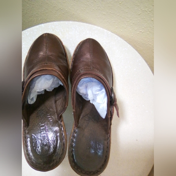 Born Brown Leather Wedges - Picture 6 of 7